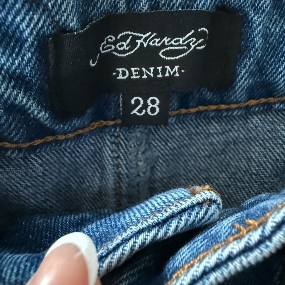 Ed Hardy Dark Blue Relaxed women’s Jeans - Picture 6 of 15